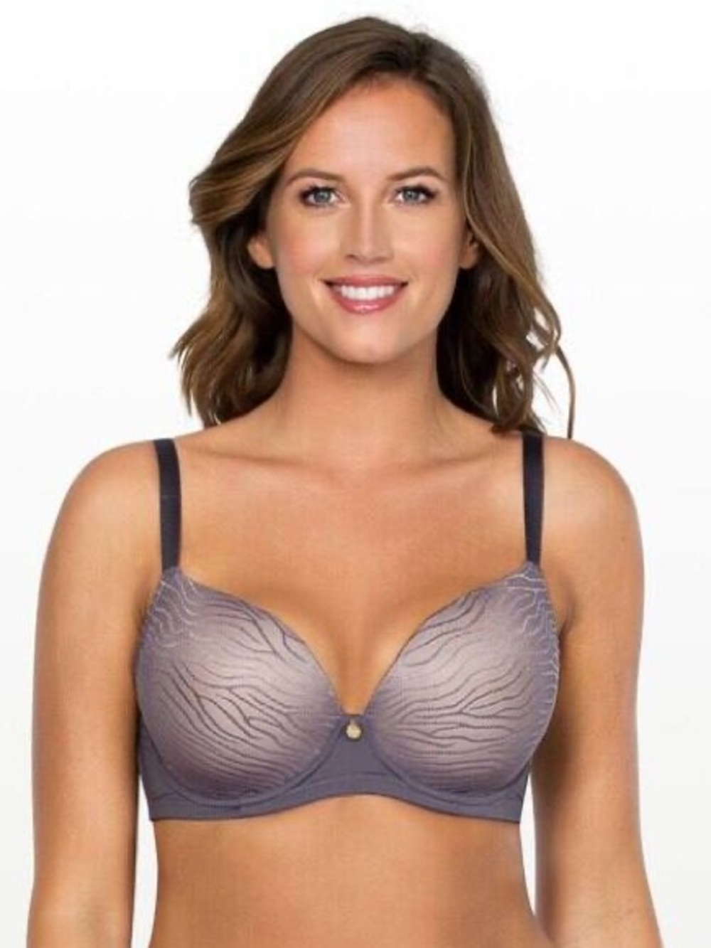 NWT Parfait Zebra Print Lightly Padded Underwire Plunge Bra Size 42D